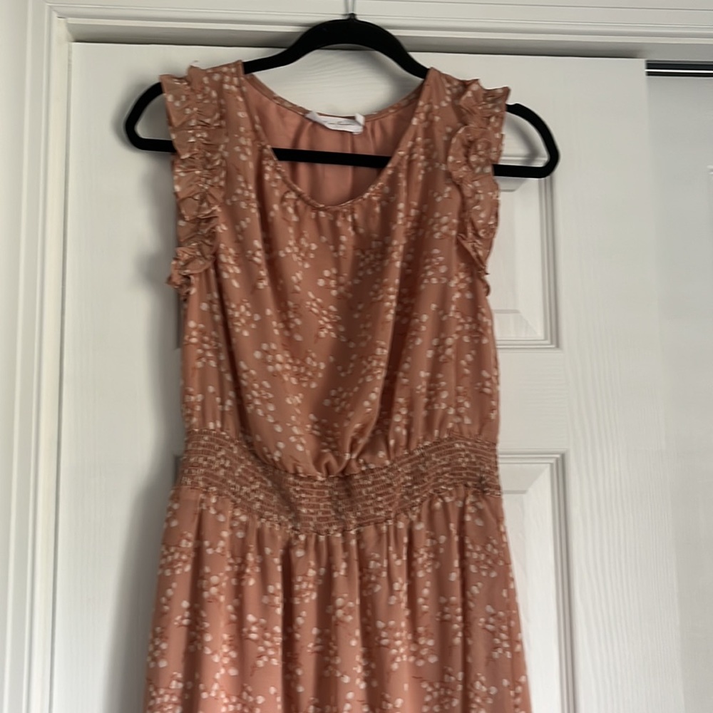 NEVER WORN-M- All in Favor Pink Floral MIDI Dress - Picture 4 of 5